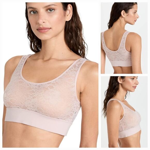 🔸️NWT Natori Rose Beige Bliss Femme Lace Bralette 36B-D/Medium - Picture 1 of 8